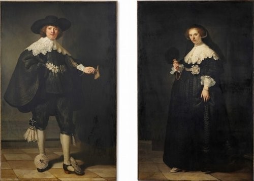 6. Marten Solmans va Opyen Koppit jufligining portretlari (Pendant Portraits of Maerten Soolmans and Oopjen Coppit), Rembrandt (Rembrandt)