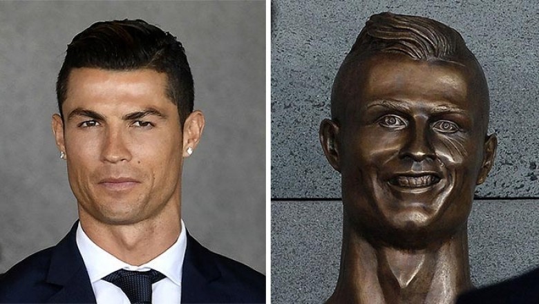 Krishtiano Ronaldo sharafiga byust yaratishdi. U shunchalik daxshatliki, odamlar o'zlarini kulgidan to'xtatolmay qoldi