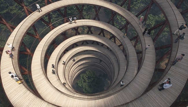 Qiziqarli dunyo: Daniya o’rmonida piyoda sayrlar uchun spiral minora quriladi