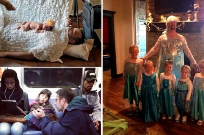 Qiziqarli fotolar: Qizlari uchun hamma narsaga tayyor bo’lgan otalar