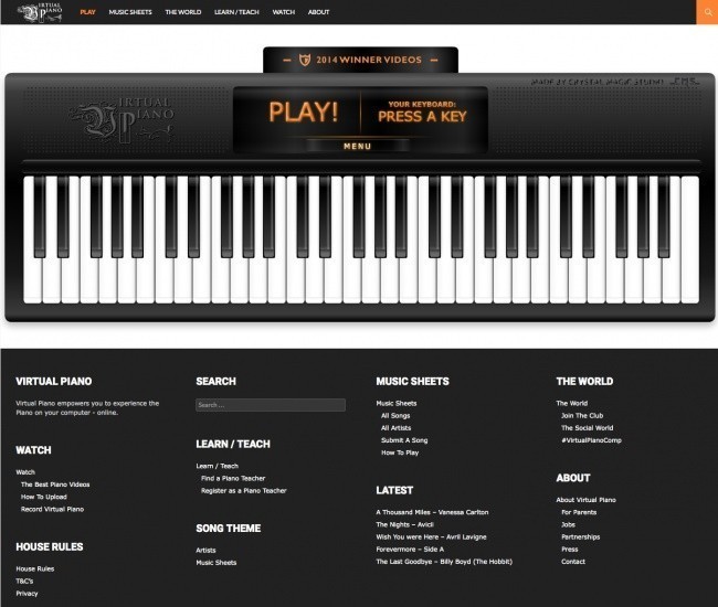 Virtual pianino