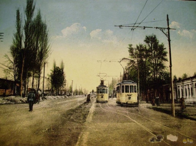 Belgiya tramvay, Pushkin ko'chasi, 1916 yil