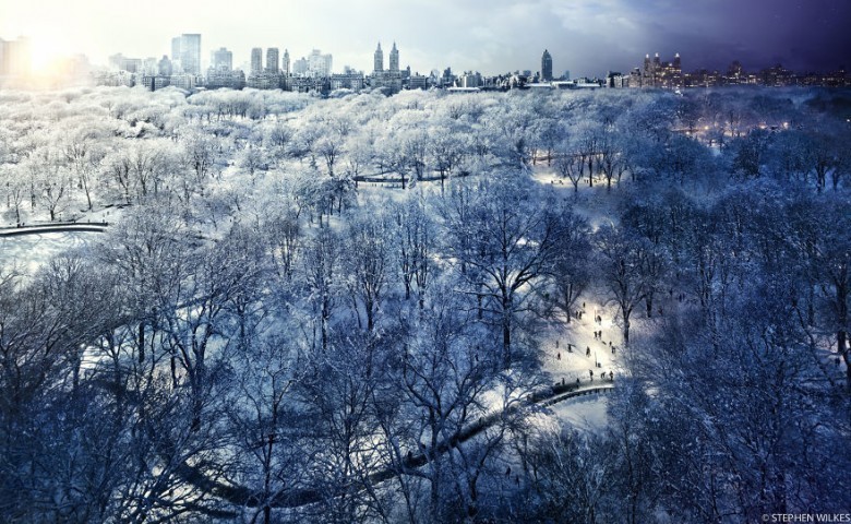 7. Nyu-York, Markaziy bog'dagi qor