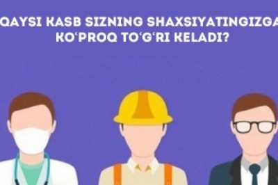 Qaysi kasb sizning shaxsiyatingizga ko‘proq to‘g‘ri keladi?