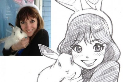  Ilyustrator notanish odamlar va hayvonlarni haqiqiy mult qahramonlarga o'xshatayabti