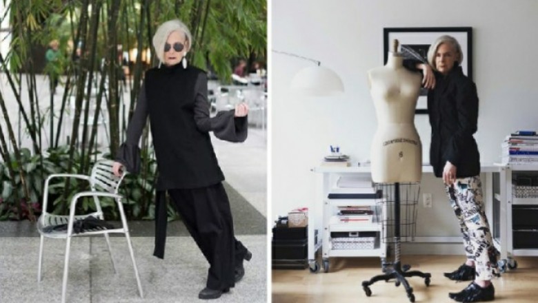 U bizlarning buvilarimiz kabi uzun yubkalar va ro'mollar tutmaydi... 63 yoshlik o'z stiliga ega ayol moda olamini zabt etmoqda
