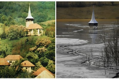 Rumuniyaning Djamana qishlog'i sanoat chiqindilar ko'lida cho'kmoqda