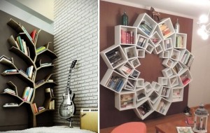  Interyerning bezagiga aylanuvchi kitob javonlarining 13 namunasi 